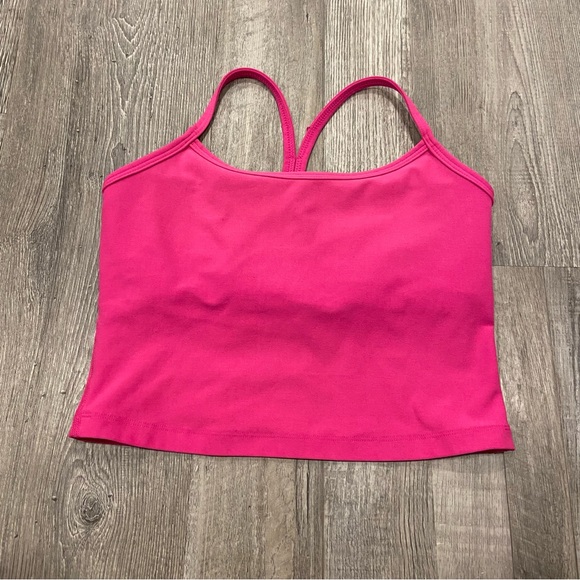 Beyond Yoga SpaceDye Slim Racerback Cropped Tank in Pink Punch Heather size S - Picture 2 of 7